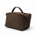 Travel Cosmetic Bag Canvas Brown