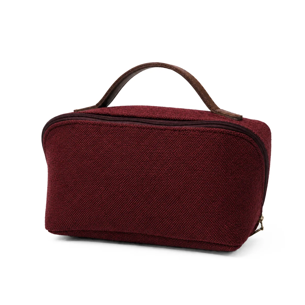 Travel Cosmetic Bag Canvas Maroon