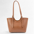 Caramel Curve Tote Bag Brown