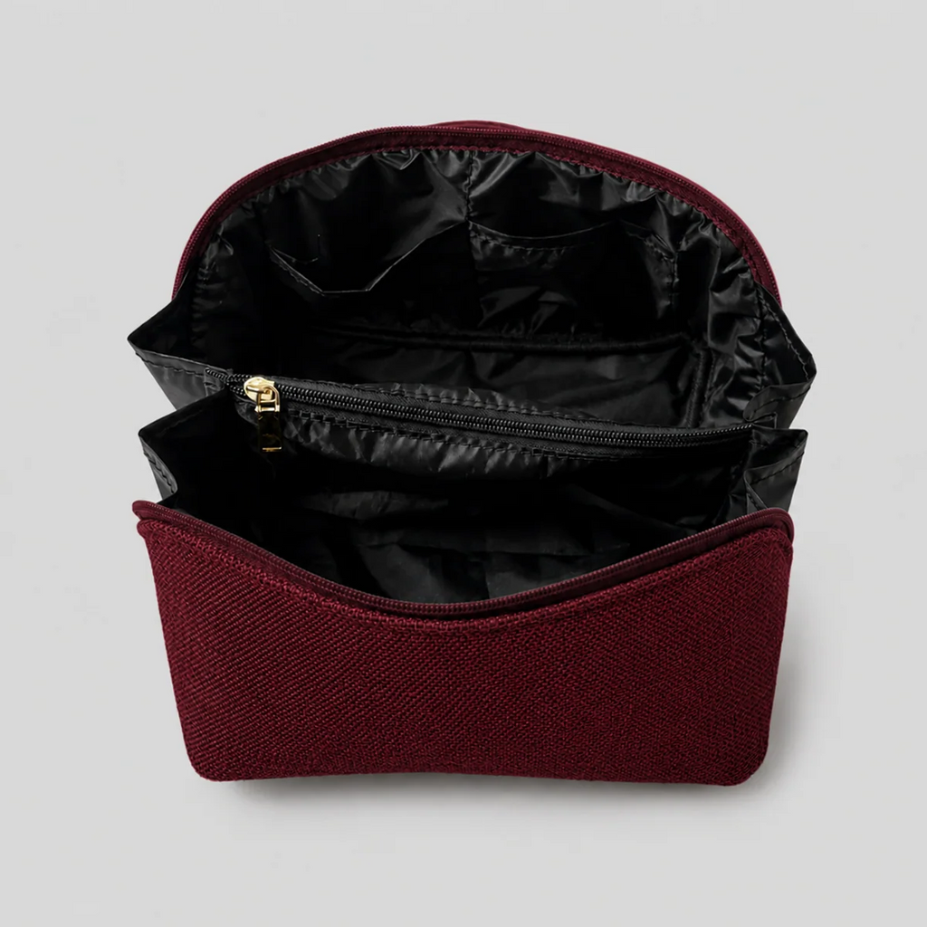 Travel Cosmetic Bag Canvas Maroon