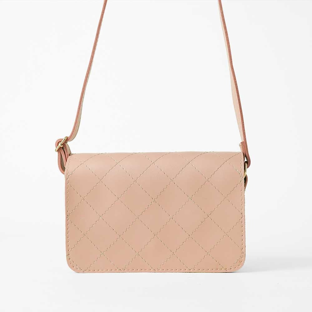 Stitch Crossbody Bag Peach