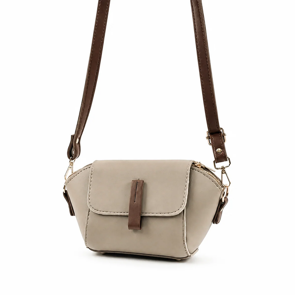 Mini Flap Crossbody Bag Beige